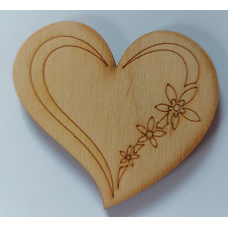 Розмальовка на фанері, Магніт на холодильник. Серце.