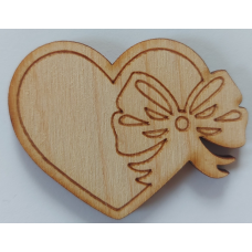 Розмальовка на фанері, Магніт на холодильник. Серце.