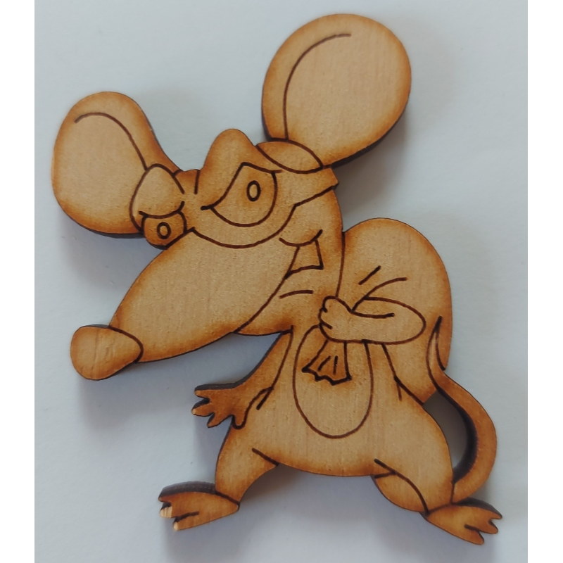 Розмальовка на фанері, Магніт на холодильник. Ведмежа-дор.