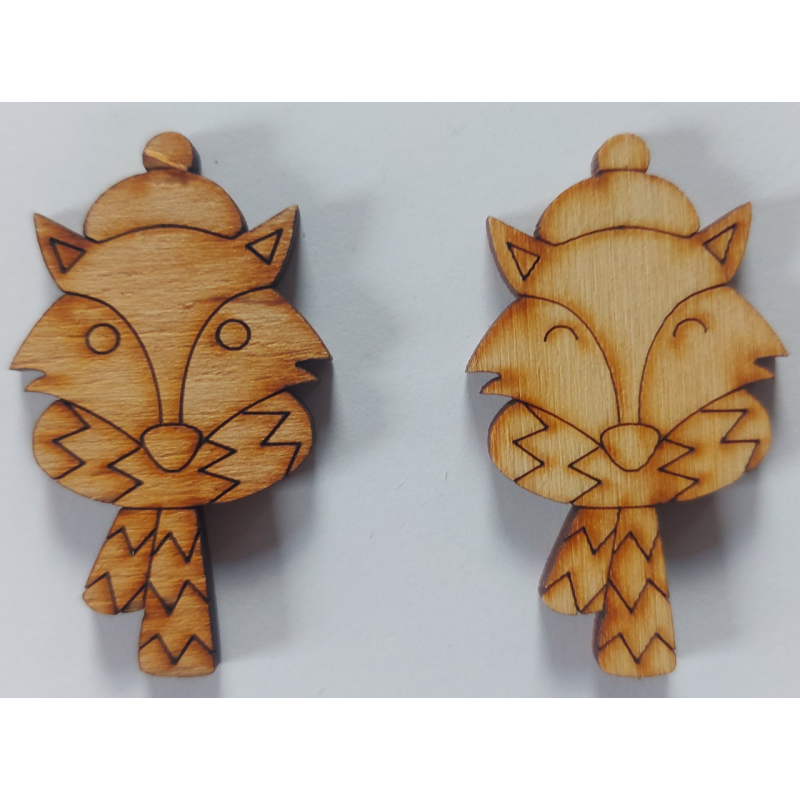 Розмальовка на фанері, Заготівка фанерна. Лиса. 1шт