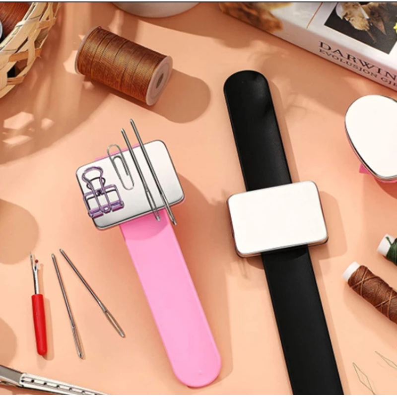 Магнітна голка на руку, браслет рожевий.