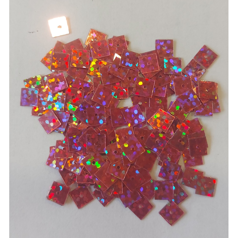 Паєтки квадратні 5,5 мм, 100 г, рожеві Паєтки квадратні 5,5 мм, 100 г, рожеві