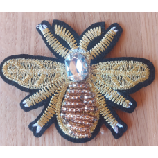 Аплікація клейове Жучок зі стразою й бісером.