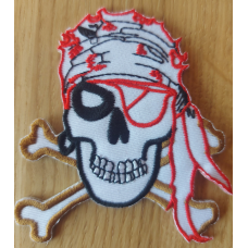 Аплікація для одягу. Череп с костями