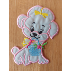 Аплікація для одягу. Цуценя з кошиком