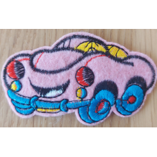 Аплікація для одягу. Машинка рожева.