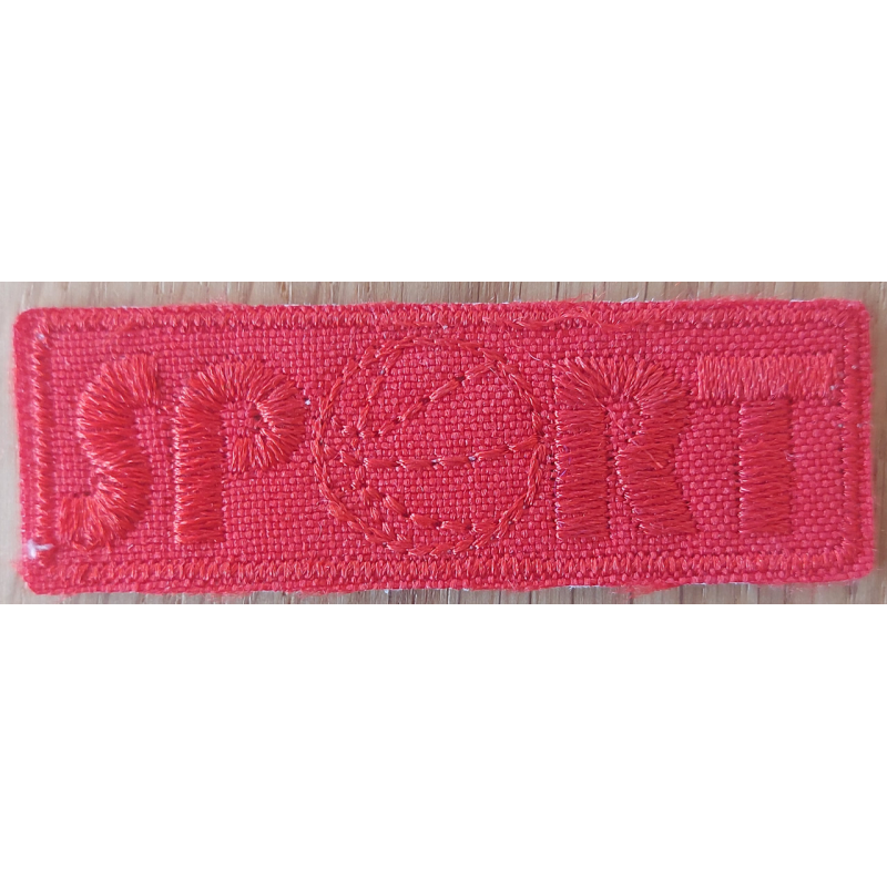 Аплікація для одягу спортивна червона. Sport.