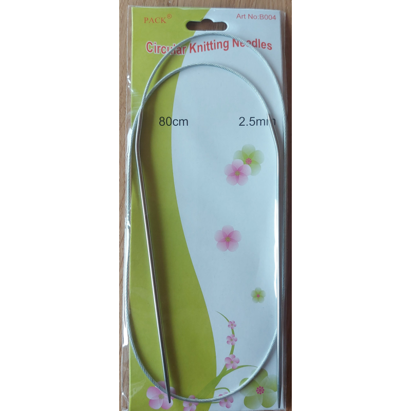 Спиці для в“язання на тросику No2.5 сталеві 80 см Спиці для в“язання на тросику No2.5 сталеві 80 см