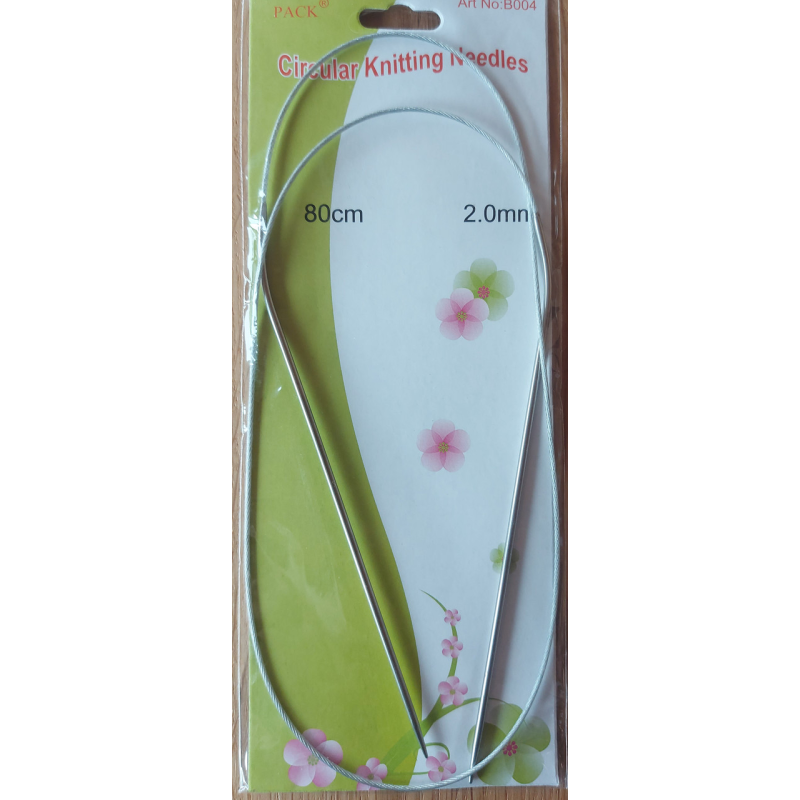 Спиці для в“язання на тросику No2.0 сталеві 80 см Спиці для в“язання на тросику No2.0 сталеві 80 см