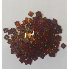 Паєтки квадратні 5,5 мм, 10 г, коричневий