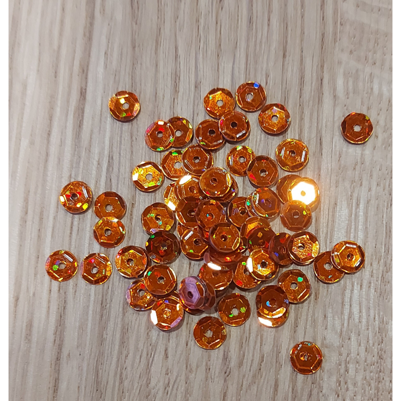 Паєтки круглі 10 г жовтогарячий Паєтки круглі 10 г жовтогарячий