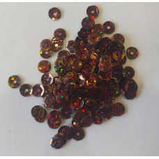 Паєтки круглі 10 г коричневі