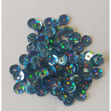 Паєтки круглі 10 г темно-блакитний