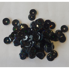 Паєтки круглі 10 г чорні