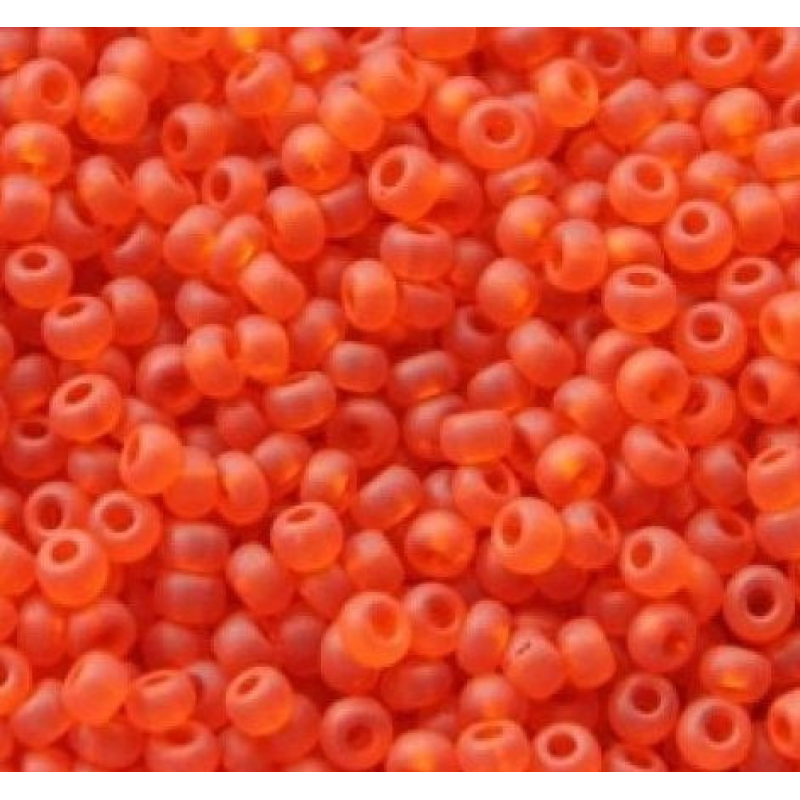 Бісер прозорий матовий жовтогарячий 0 г, No10