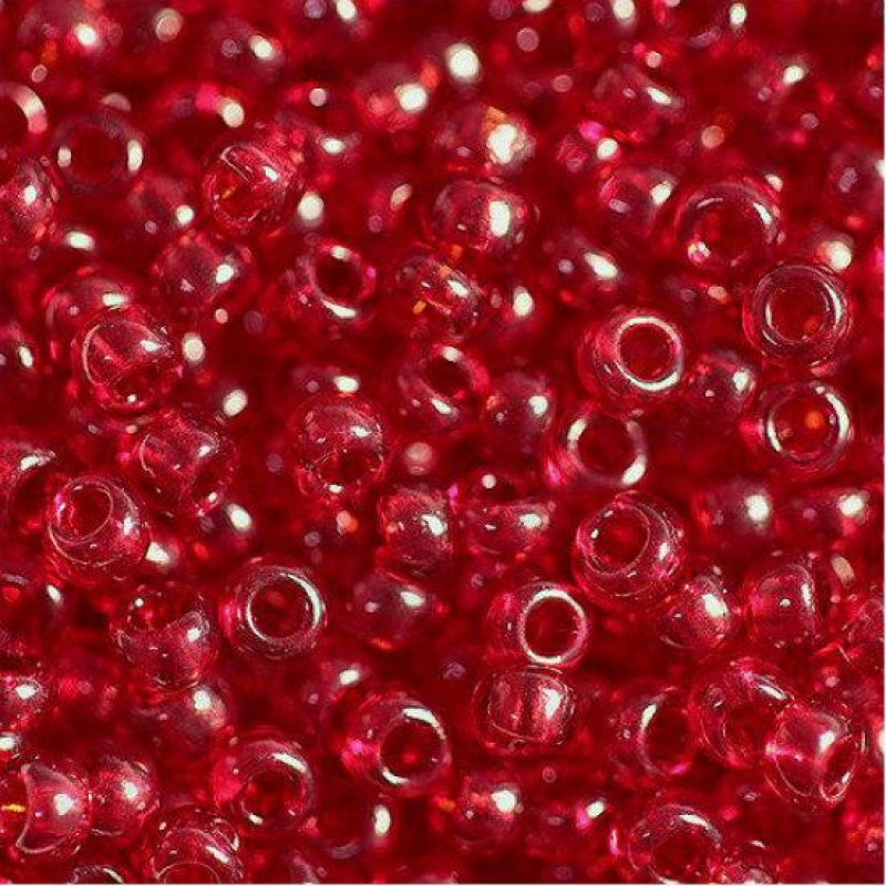 Бісер прозорий глянсовий червоний 10 г, No10 Бісер прозорий глянсовий червоний 10 г, No10