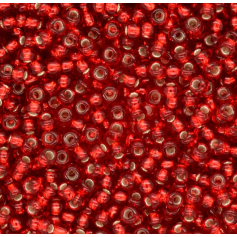 Бісер блискучий, глянсовий, червоний 10 г, No10