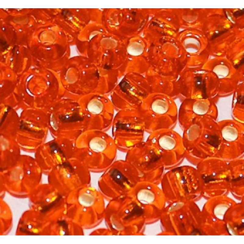 Бісер блискучий, глянсовий, помаранчевий 10 г, No10