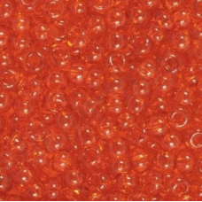 Бісер прозорий глянсовий оранжевий 10 г, No10