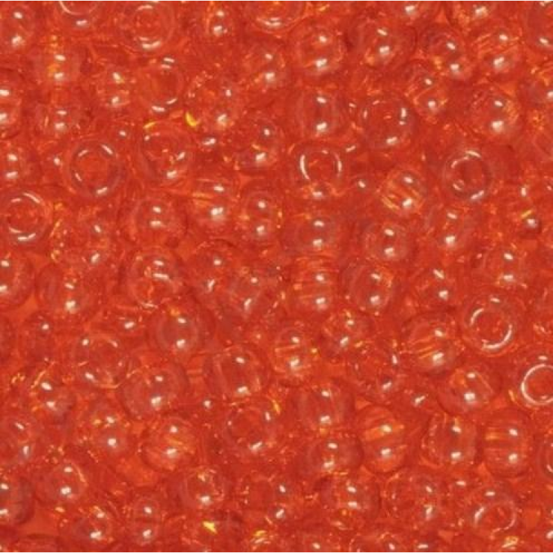Бісер прозорий глянсовий оранжевий 10 г, No10