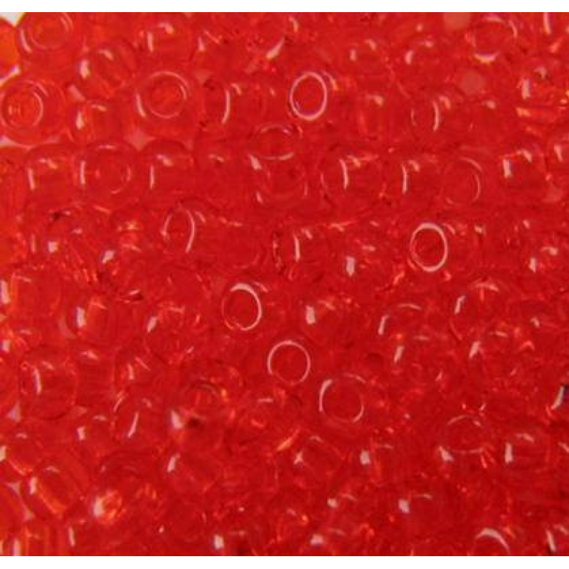 Бісер прозорий глянсовий червоний 10 г, No10