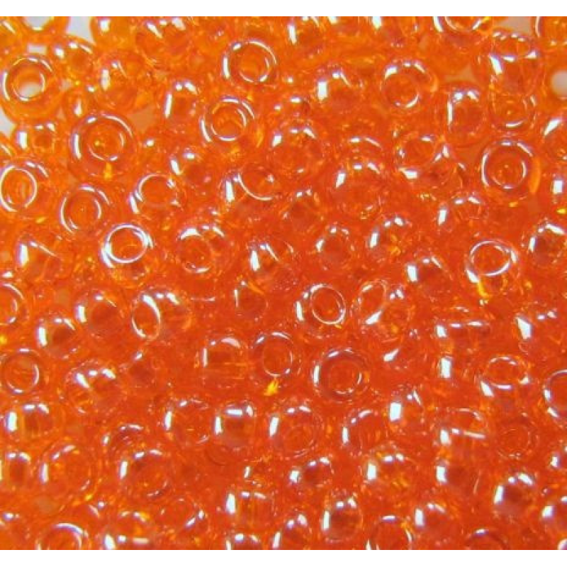 Бісер прозорий глазурований оранжевий 10 г, No10