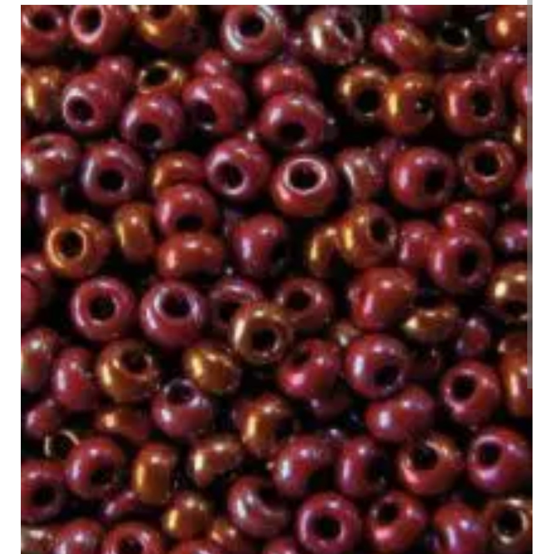 Бісер непрозорий, райдужний, бордовий 10 г, No10