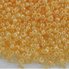 Бісер прозорий глазурований блідо-жовтогарячий 10 г, No10