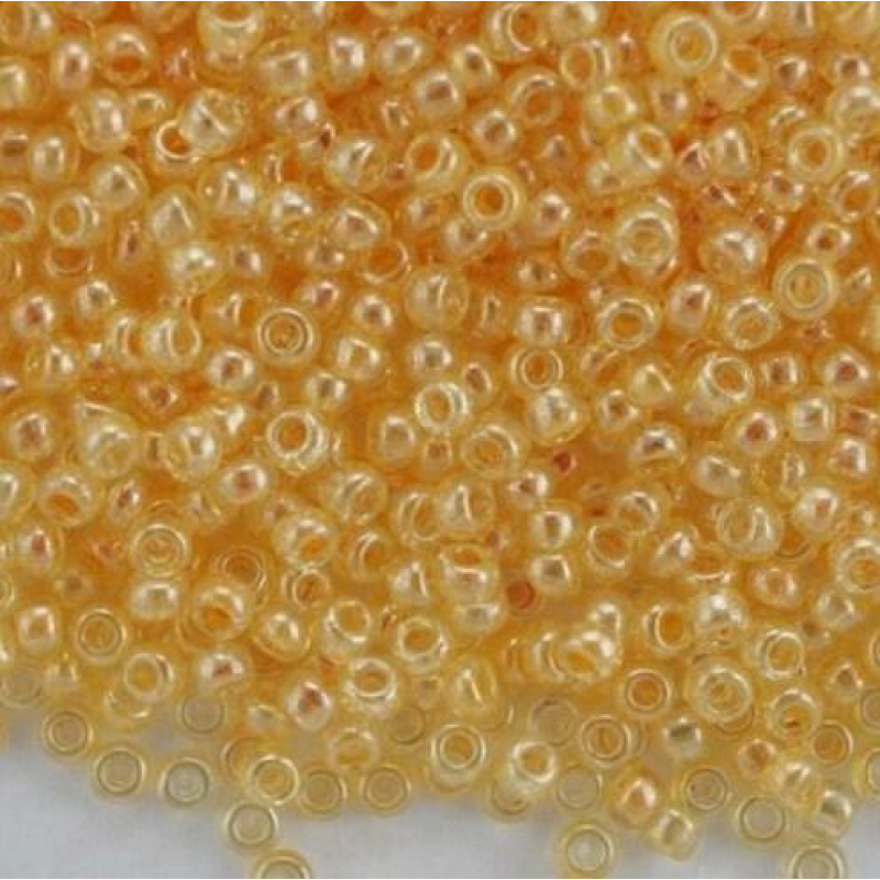 Бісер прозорий глазурований блідо-жовтогарячий 10 г, No10