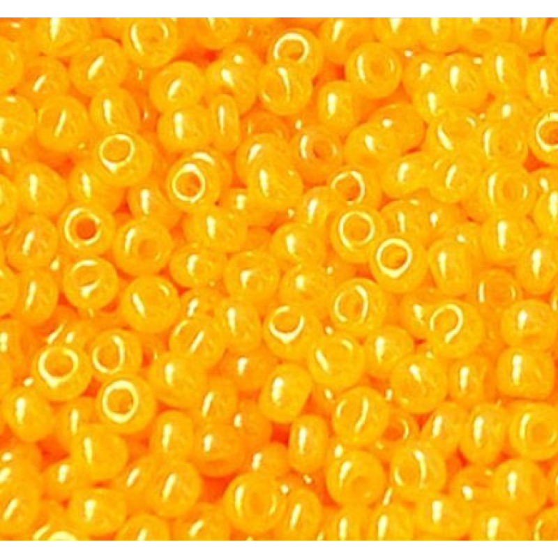 Бісер перламутровий жовтий 10 г, No10