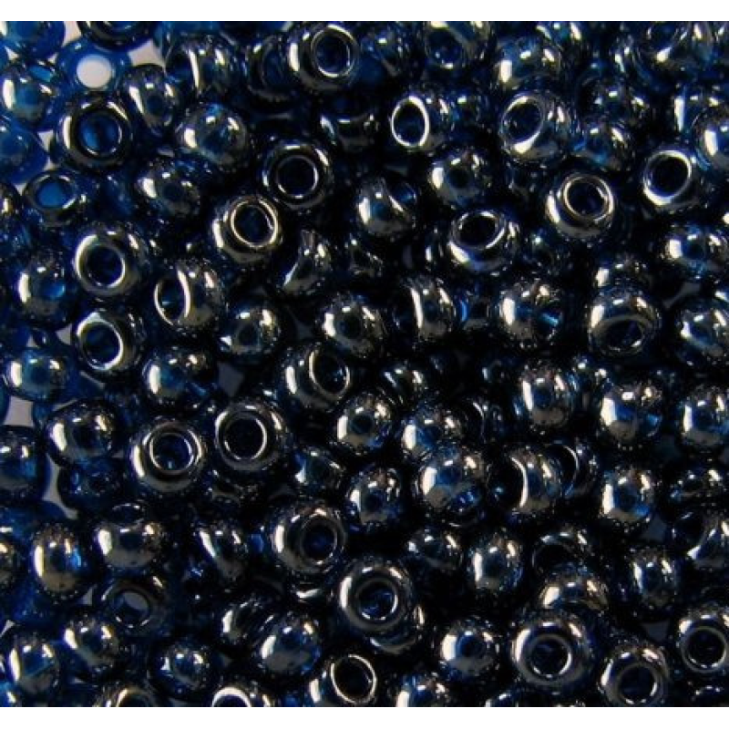 Бісер прозорий глазурований Темно-синій 10 г, No10