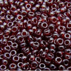 Бісер прозорий глазурований бордовий 10 г, No10