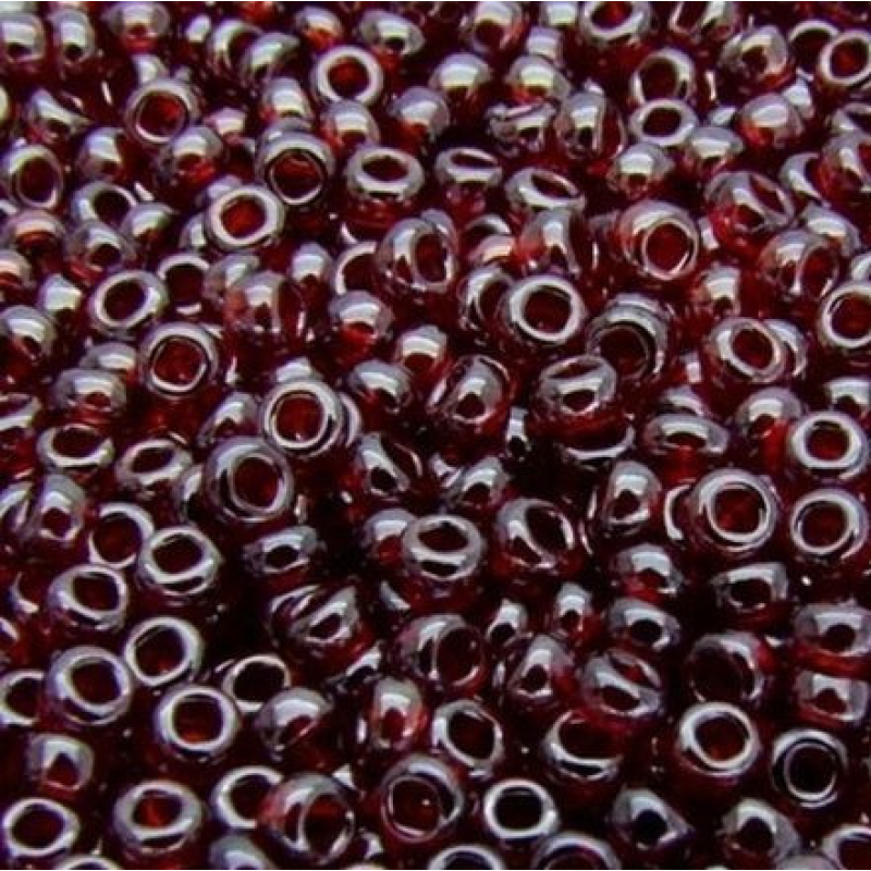 Бісер прозорий глазурований бордовий 10 г, No10