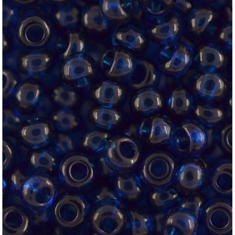 Бісер прозорий глянсовий темно-синій 10 г, No10