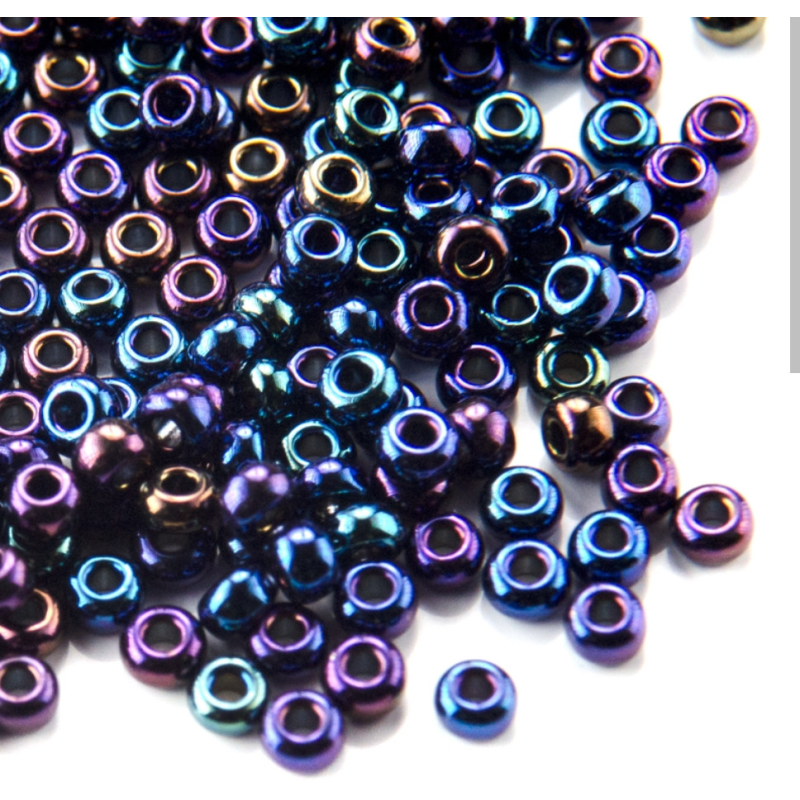 Бісер прозорий райдужний фіолетовий 10 г, No10