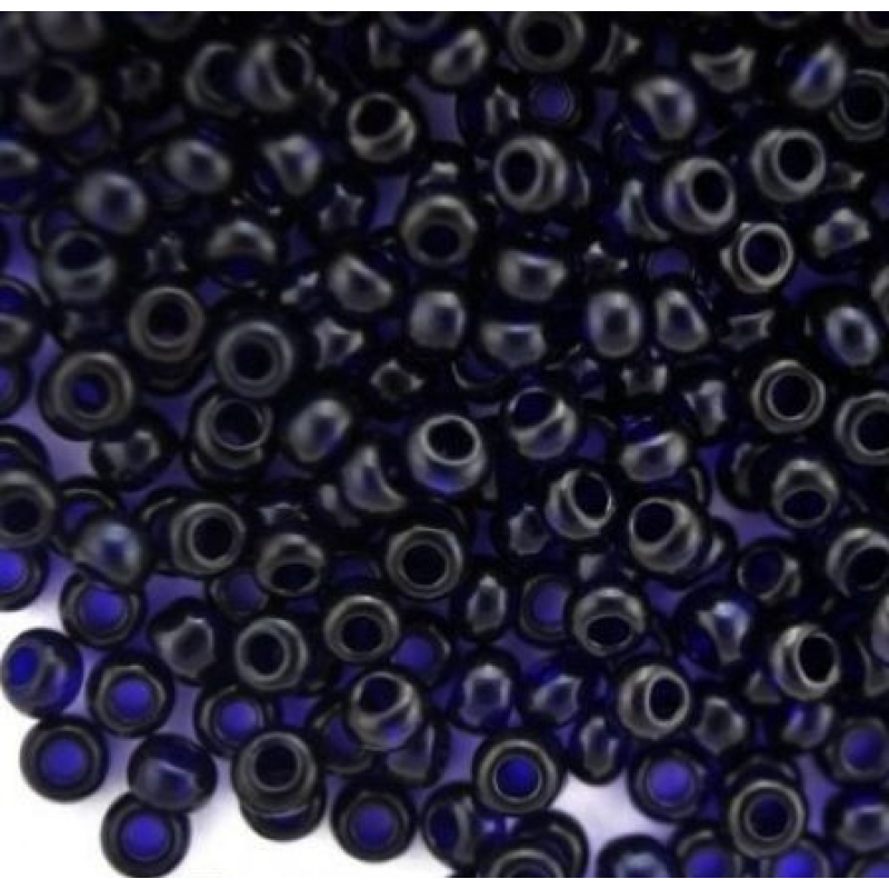 Бісер прозорий глянсовий чорно-синій 10 г, No10 Бісер прозорий глянсовий чорно-синій 10 г, No10