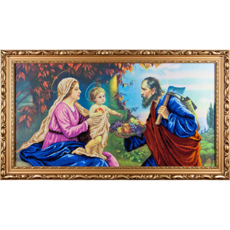 Схема для вишивання бісером ікони. Свята родина. Схема для вишивання бісером ікони. Свята родина.