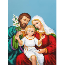Схема для вышивки бисером иконы. Святая семья.