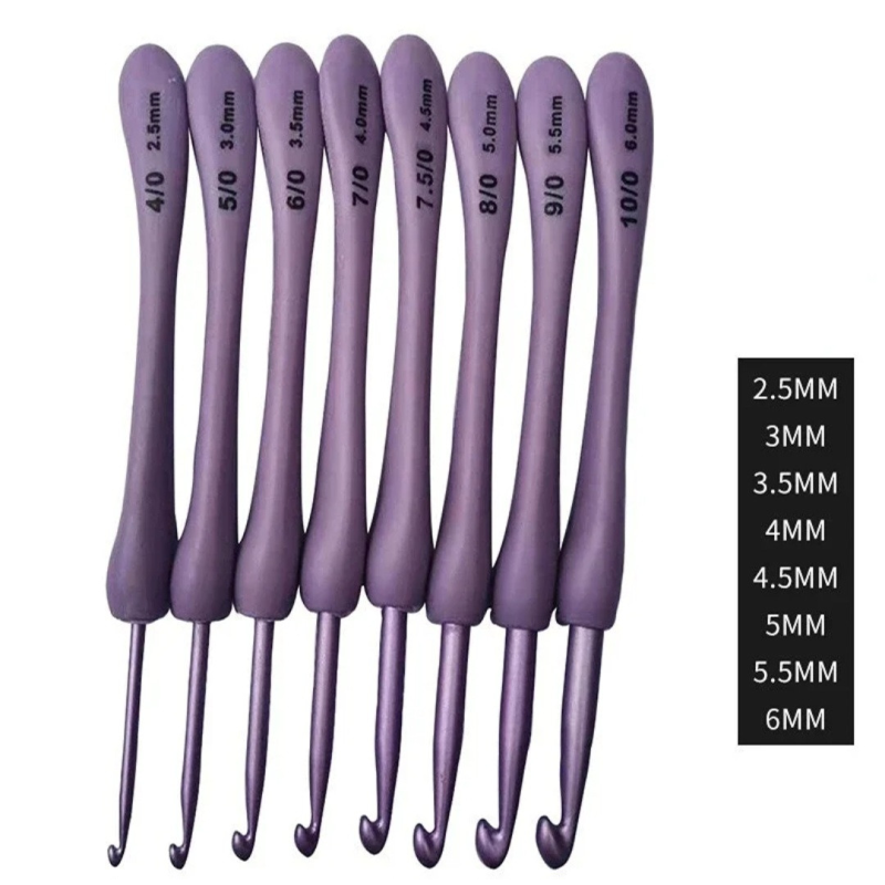 Набір гачків для в“язання з прогумованою ручкою Набір гачків для в“язання з прогумованою ручкою