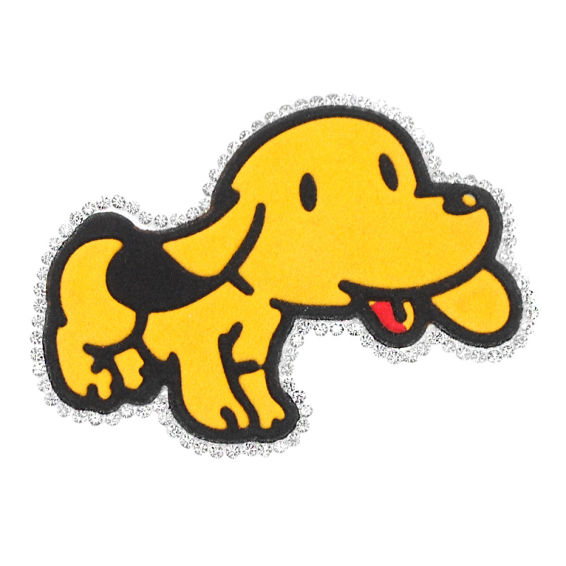 Термоаплікація тканинна стрази велюр Цуценя