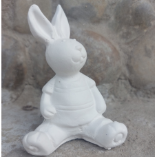 Гіпсова фігурка для розмальовування. Зайчик у футболці.