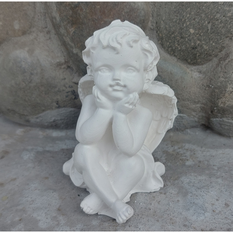 Гіпсова фігурка для розмальовування. Хлопчик — ангелочок.