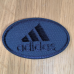 Аплікація для одягу спортивна. Овальна синя. Adidas.