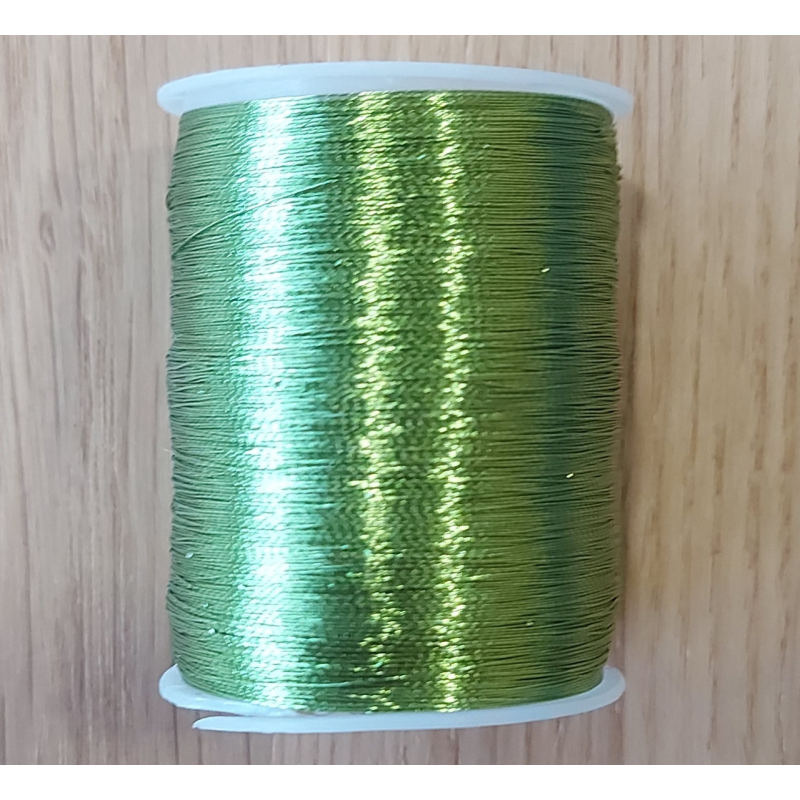Нитка люрекс, салатова