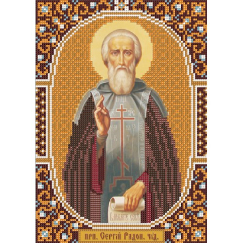 Набір для вишивання бісером ікони. Святова Сергія