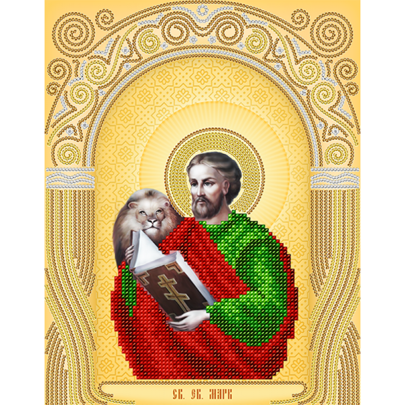 Схема для вишивання бісером ікони. Святий Марк Схема для вишивання бісером ікони. Святий Марк