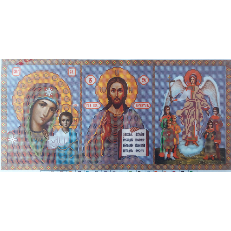 Схема для вишивання бісером ікони. Триптих, Едуардо про дітей. Схема для вишивання бісером ікони. Триптих, Едуардо про дітей.