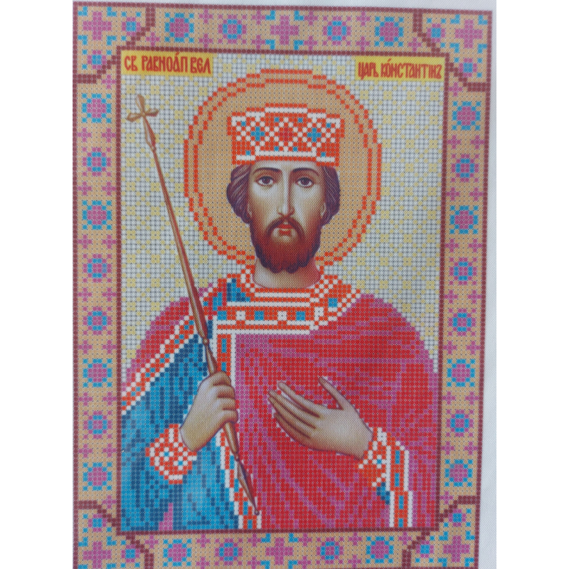 Схема для вишивання бісером ікони. Святий Костянтин Схема для вишивання бісером ікони. Святий Костянтин