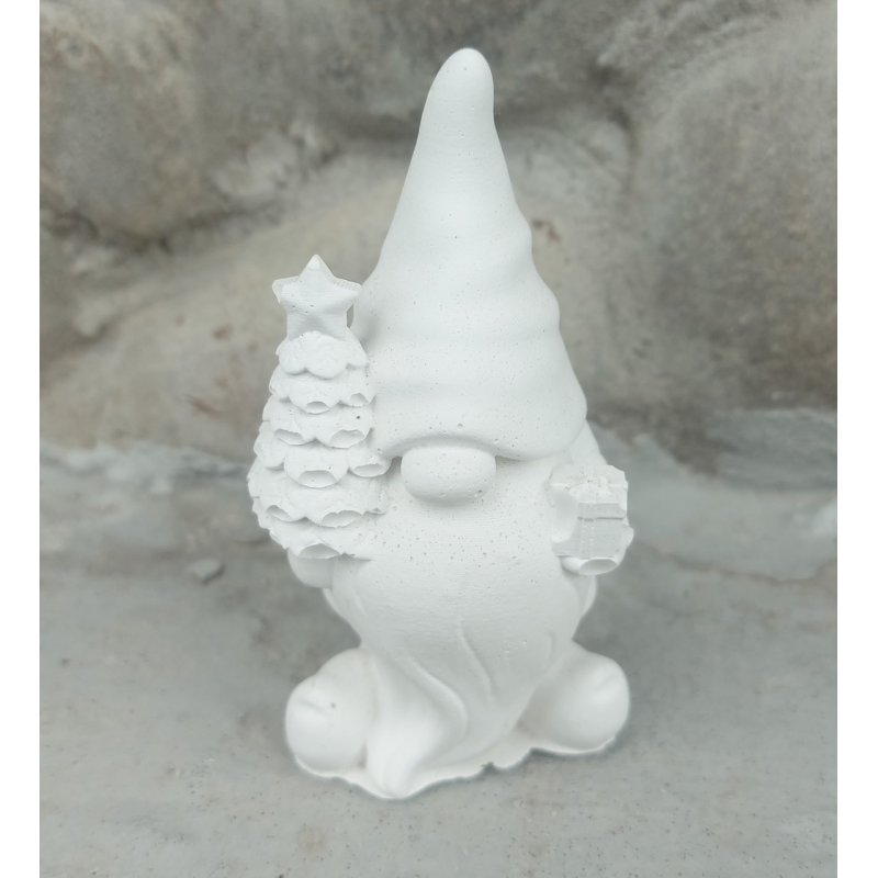 Гіпсова фігурка для розмальовування. Новогодний гном.