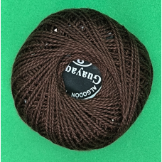 Пряжа бавовняна Ірис. Коричневий.
